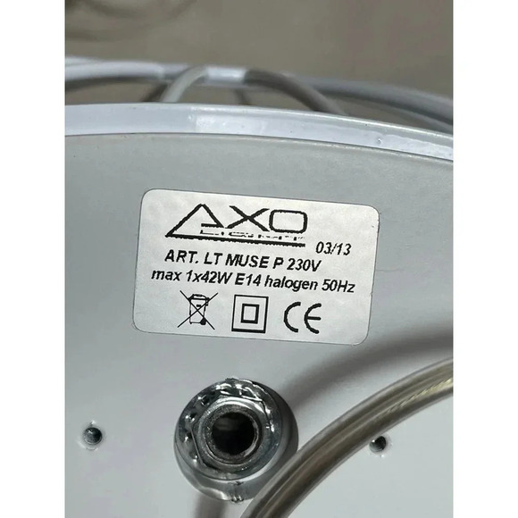 Two Italian AXO Fan Caged Light Fixture Desktop Tabletop Electric Bulb White - Picture 10 of 10